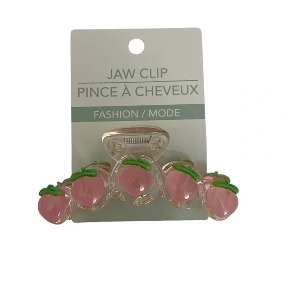 Sweet Peach Hair Claw Clip Women’s Crab Ponytail Clip Fashion Accessories - Picture 6 of 7